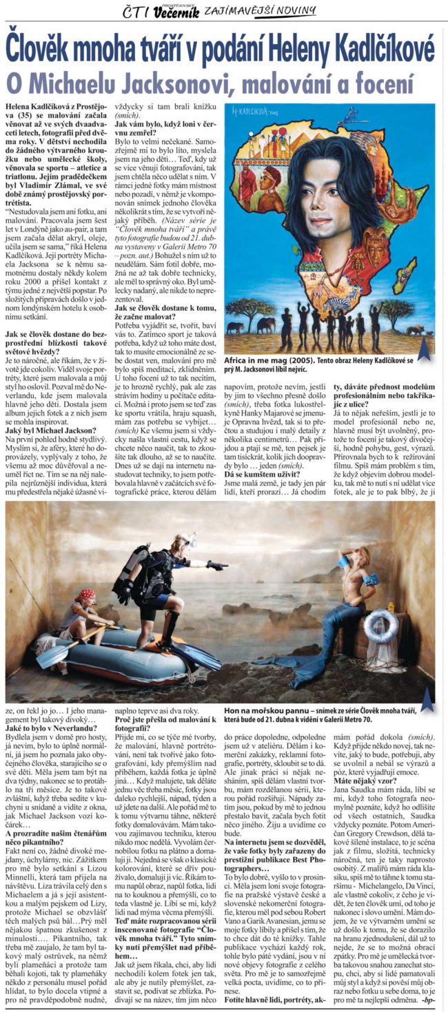 publikace, články, Helena Kadlčíková