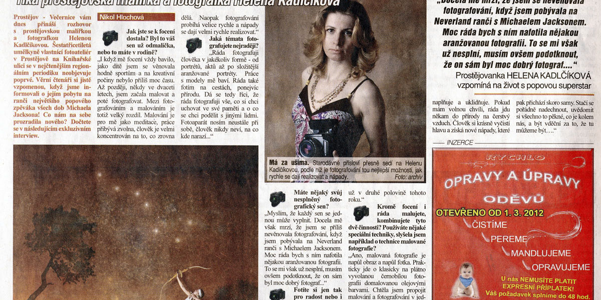 publikace, články, Helena Kadlčíková