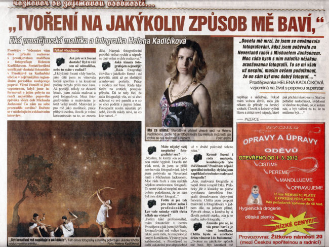 publikace, články, Helena Kadlčíková