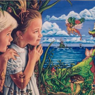 obraz Prince a Paris Jackson, Neverland